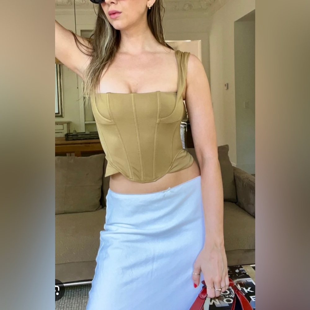 We are HAH x Revolve Kock Out Corset Top in Shroom